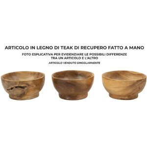 Mauro Ferretti Butot dekoratívna miska Ø15x8 cm hnedá