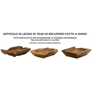Mauro Ferretti Kutak dekoratívna miska 25x19x7 cm hnedá