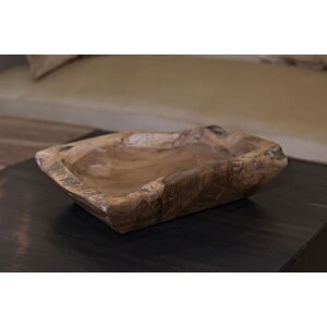 Mauro Ferretti Kutak dekoratívna miska 25x19x7 cm hnedá
