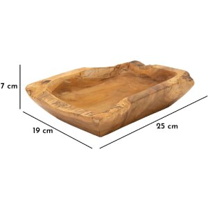 Mauro Ferretti Kutak dekoratívna miska 25x19x7 cm hnedá