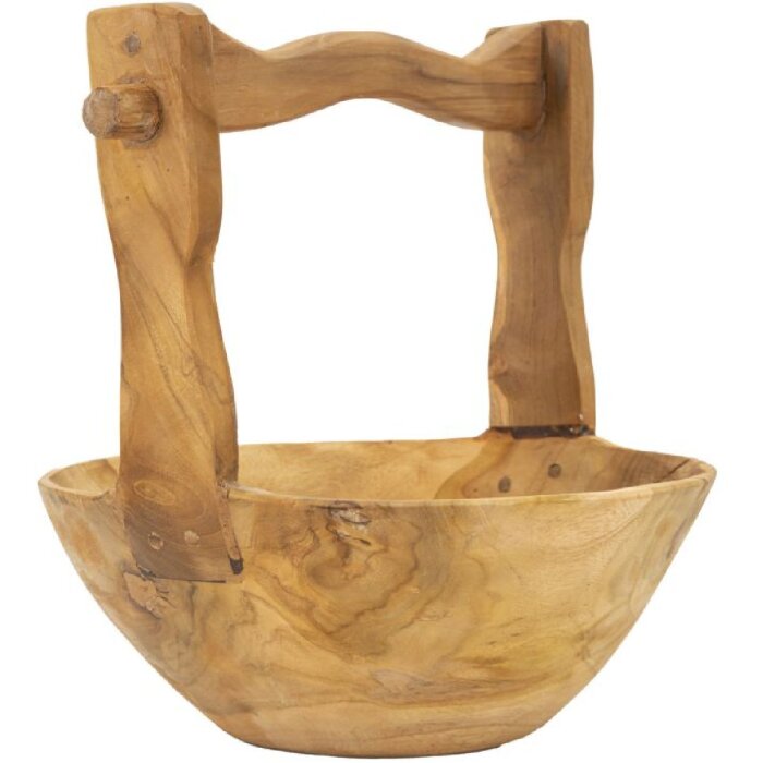 Mauro Ferretti dekoratívna miska Timbo v tvare košíka 32x25x27 cm hnedá