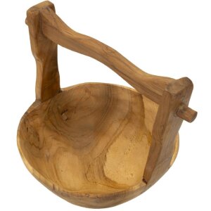 Mauro Ferretti dekoratívna miska Timbo v tvare košíka 32x25x27 cm hnedá