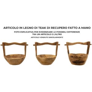 Mauro Ferretti dekoratívna miska Timbo v tvare košíka 32x25x27 cm hnedá