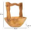 Mauro Ferretti dekoratívna miska Timbo v tvare košíka 32x25x27 cm hnedá