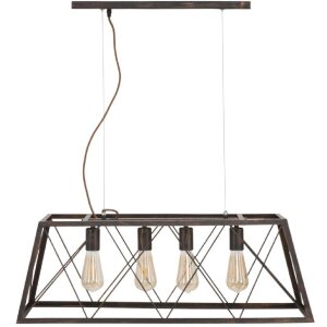 Mauro Ferretti priemyselné stropné svietidlo 78x30x26,5 cm tmavé