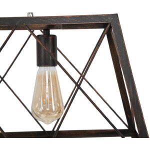 Mauro Ferretti priemyselné stropné svietidlo 78x30x26,5 cm tmavé