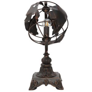 Stolná lampa Mauro Ferretti world economy E14 24x20x40 cm tmavá