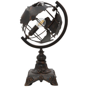 Stolná lampa Mauro Ferretti world economy E14 24x20x40 cm tmavá