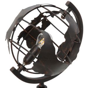 Stolná lampa Mauro Ferretti world economy E14 24x20x40 cm tmavá
