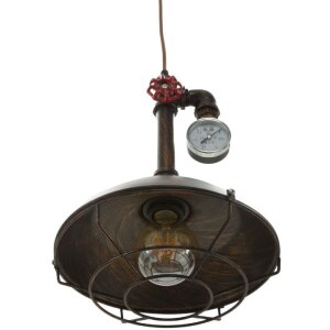 Stropné svietidlo Mauro Ferretti Manhattan round E27 Ø 26x36 cm tmavé