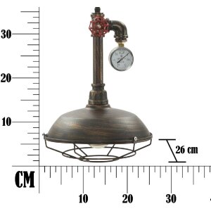 Stropné svietidlo Mauro Ferretti Manhattan round E27 Ø 26x36 cm tmavé