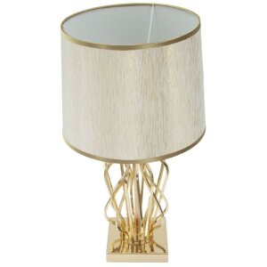 Stolná lampa Mauro Ferretti Glam X E27 Ø 30x52 cm zlatá farba krémová