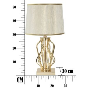 Stolná lampa Mauro Ferretti Glam X E27 Ø 30x52 cm zlatá farba krémová
