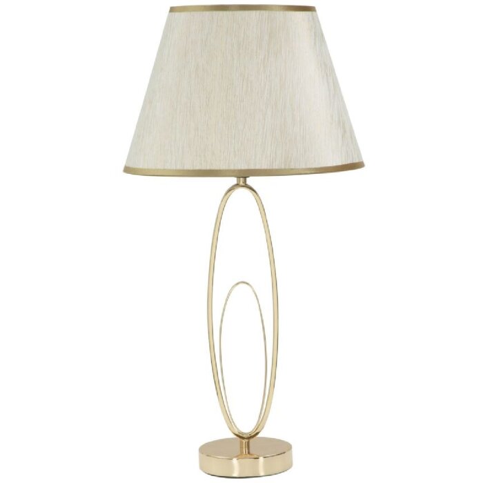 Stolná lampa Mauro Ferretti Glam Flush E27 Ø 30x58 cm zlatá farba krémová