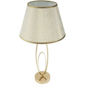 Stolná lampa Mauro Ferretti Glam Flush E27 Ø 30x58 cm zlatá farba krémová