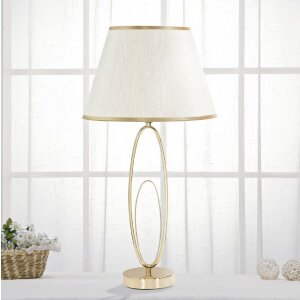 Stolná lampa Mauro Ferretti Glam Flush E27 Ø 30x58 cm zlatá farba krémová