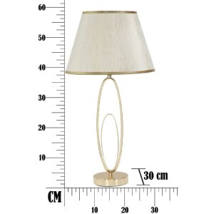 Stolná lampa Mauro Ferretti Glam Flush E27 Ø 30x58 cm zlatá farba krémová