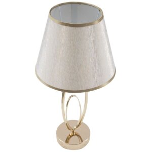 Stolná lampa Mauro Ferretti Glam Flush E27 Ø 24x47 cm zlatá farba krémová