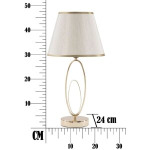 Stolná lampa Mauro Ferretti Glam Flush E27 Ø 24x47 cm zlatá farba krémová
