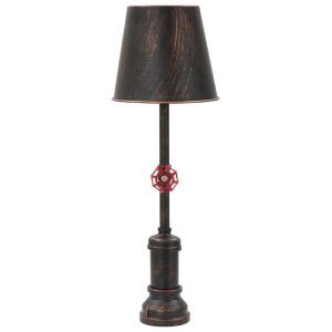 Stolná lampa Mauro Ferretti Manhattan Single E27 Ø 21x64 cm čierna meď