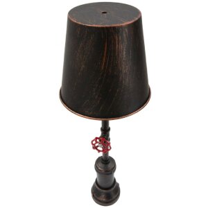 Stolná lampa Mauro Ferretti Manhattan Single E27 Ø 21x64 cm čierna meď