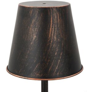 Stolná lampa Mauro Ferretti Manhattan Single E27 Ø 21x64 cm čierna meď