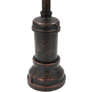 Stolná lampa Mauro Ferretti Manhattan Single E27 Ø 21x64 cm čierna meď