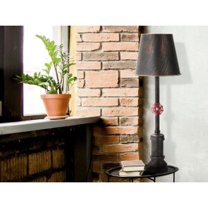 Stolná lampa Mauro Ferretti Manhattan Single E27 Ø 21x64 cm čierna meď