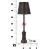 Stolná lampa Mauro Ferretti Manhattan Single E27 Ø 21x64 cm čierna meď