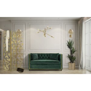 Mauro Ferretti nástenné svietidlo Simple Glam E27 28,5x8x46 cm zlatá