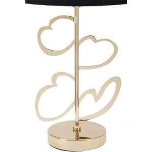 Stolná lampa Mauro Ferretti Glam Harts E27 Ø 30x54,5 cm čierna zlatá