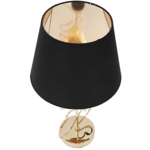 Stolná lampa Mauro Ferretti Glam Harts E27 Ø 30x54,5 cm čierna zlatá