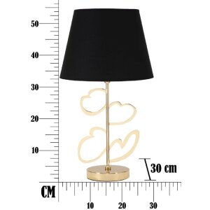 Stolná lampa Mauro Ferretti Glam Harts E27 Ø 30x54,5 cm čierna zlatá