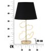 Stolná lampa Mauro Ferretti Glam Harts E27 Ø 30x54,5 cm čierna zlatá