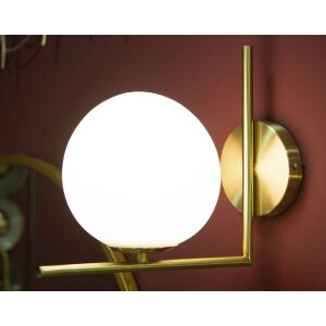 Mauro Ferretti nástenné svietidlo Glamy E14 15x25x22 cm biele zlato