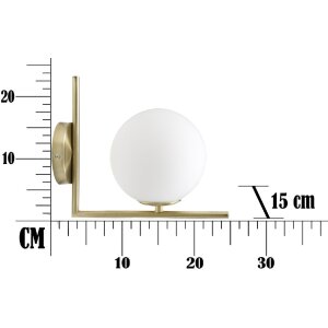 Mauro Ferretti nástenné svietidlo Glamy E14 15x25x22 cm biele zlato