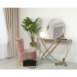 Stolná lampa Mauro Ferretti Glamy Low E14 25x25x27 cm biele zlato