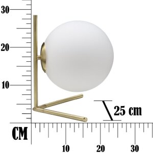 Stolná lampa Mauro Ferretti Glamy Low E14 25x25x27 cm biele zlato
