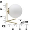 Stolná lampa Mauro Ferretti Glamy Low E14 25x25x27 cm biele zlato