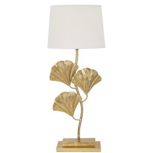 Stolná lampa Mauro Ferretti Glamy E27 Ø 33x81 cm zlatá biela