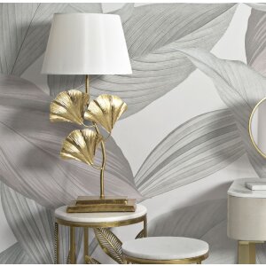 Stolná lampa Mauro Ferretti Glamy E27 Ø 33x81 cm zlatá biela