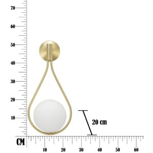 Mauro Ferretti nástenné svietidlo Glamy Ablegen E14 24x20x52 cm zlatá biela