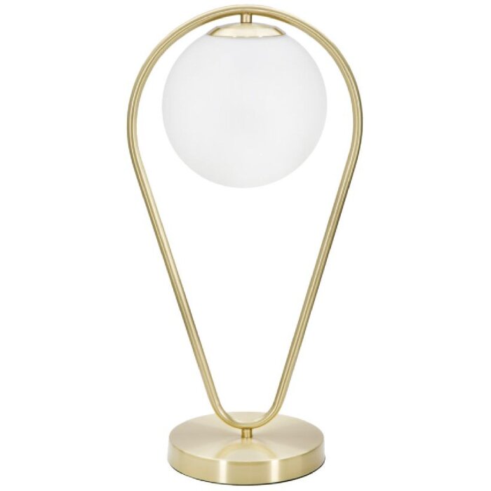 Stolná lampa Mauro Ferretti Glamy Ablegen E14 25x18x50 cm zlatá biela