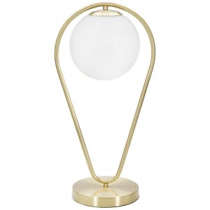 Stolná lampa Mauro Ferretti Glamy Ablegen E14 25x18x50 cm zlatá biela