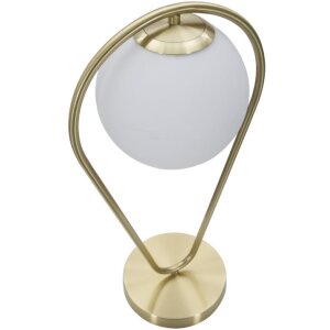 Stolná lampa Mauro Ferretti Glamy Ablegen E14 25x18x50 cm zlatá biela