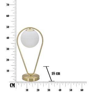 Stolná lampa Mauro Ferretti Glamy Ablegen E14 25x18x50 cm zlatá biela
