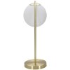 Stolná lampa Mauro Ferretti Glamy Ablegen E14 25x18x50 cm zlatá biela