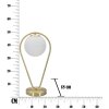 Stolná lampa Mauro Ferretti Glamy Ablegen E14 25x18x50 cm zlatá biela