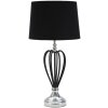 Mauro Ferretti Darky stolová lampa strieborná E27 Ø 28x56 cm čierna strieborná