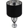Mauro Ferretti Darky stolová lampa strieborná E27 Ø 28x56 cm čierna strieborná